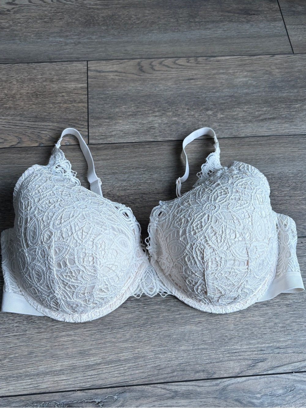 ThirdLove Boho Lace Uplift Bra Underwire Ivory Cream Plus Size 42D